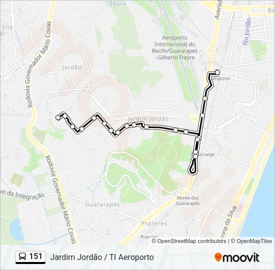 151 Bus Line Map