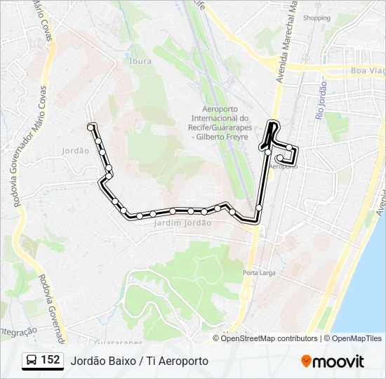 152 Bus Line Map