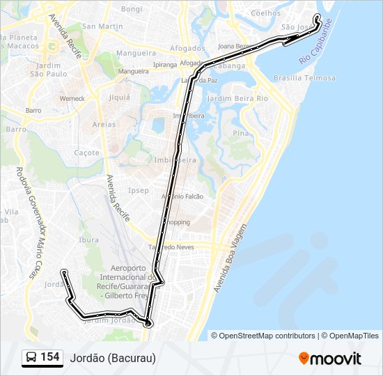 154 Bus Line Map