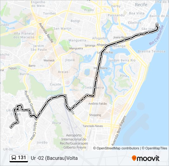 131 Bus Line Map