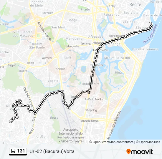 131 Bus Line Map