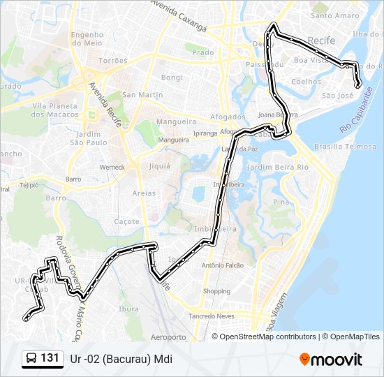 131 Bus Line Map
