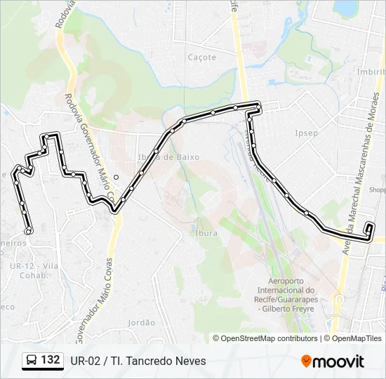 132 Bus Line Map