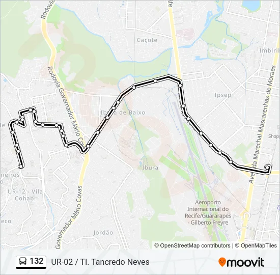 132 Bus Line Map