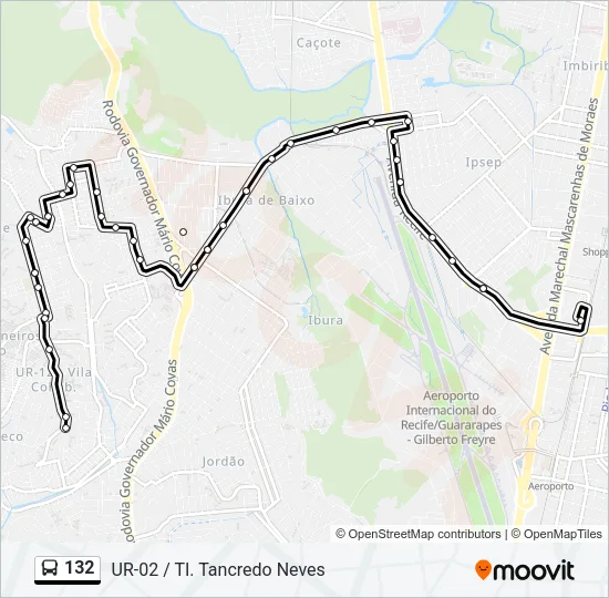 132 Bus Line Map
