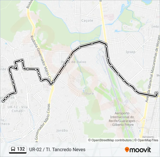 132 Bus Line Map