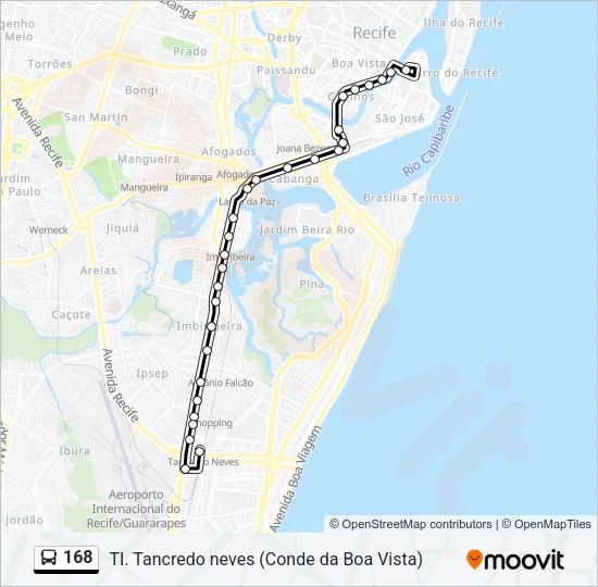168 Bus Line Map