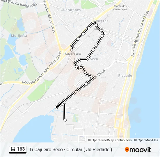163 Bus Line Map