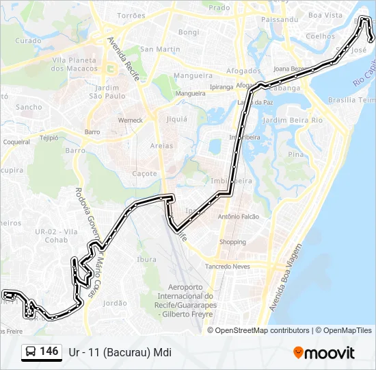 146 Bus Line Map