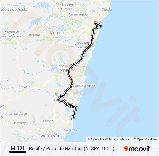 191 Bus Line Map