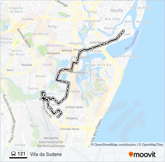 121 Bus Line Map