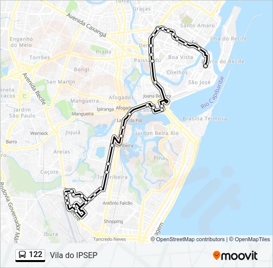 122 Bus Line Map