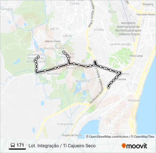 171 Bus Line Map
