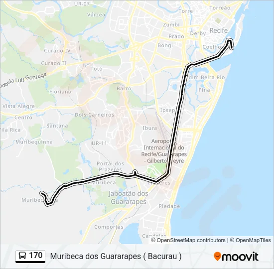 170 Bus Line Map