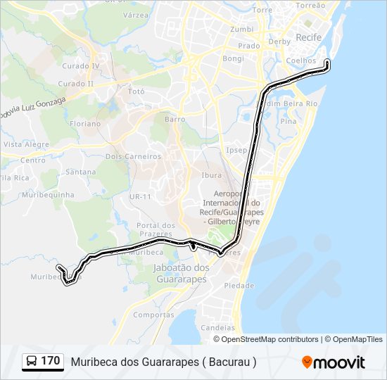 170 Bus Line Map