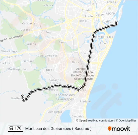 170 Bus Line Map