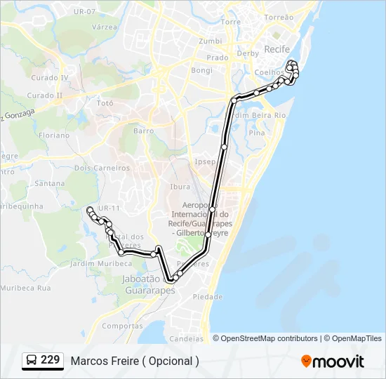 229 Bus Line Map
