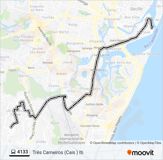 4133 Bus Line Map