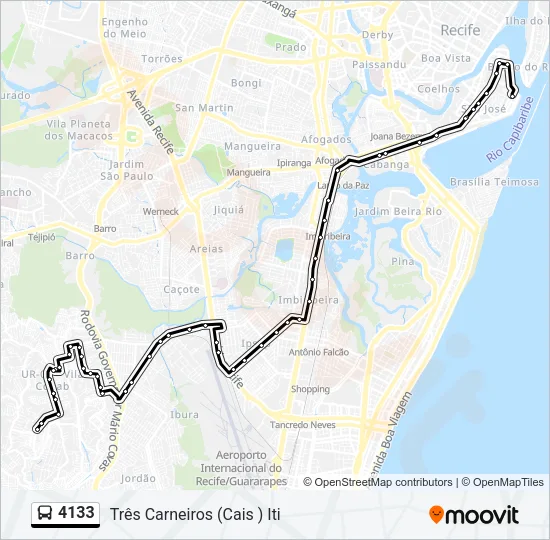 4133 Bus Line Map