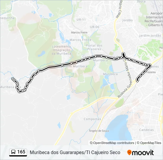 165 Bus Line Map