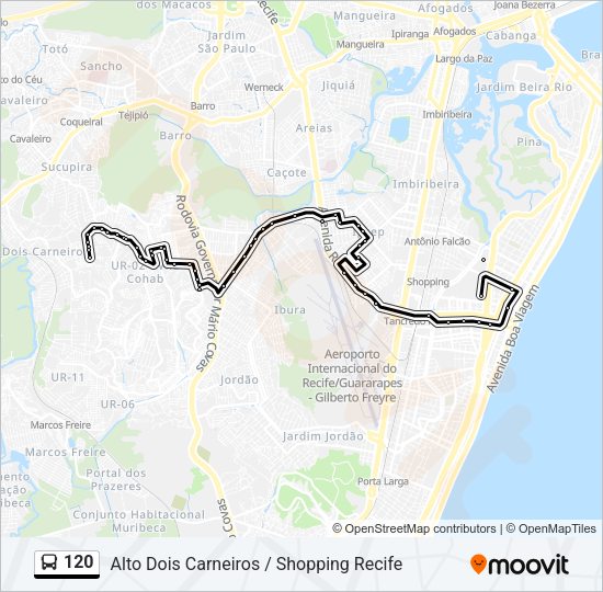 120 Bus Line Map
