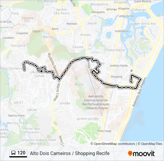 120 Bus Line Map