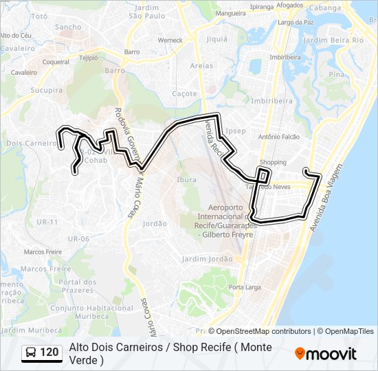 120 Bus Line Map