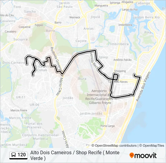 120 Bus Line Map