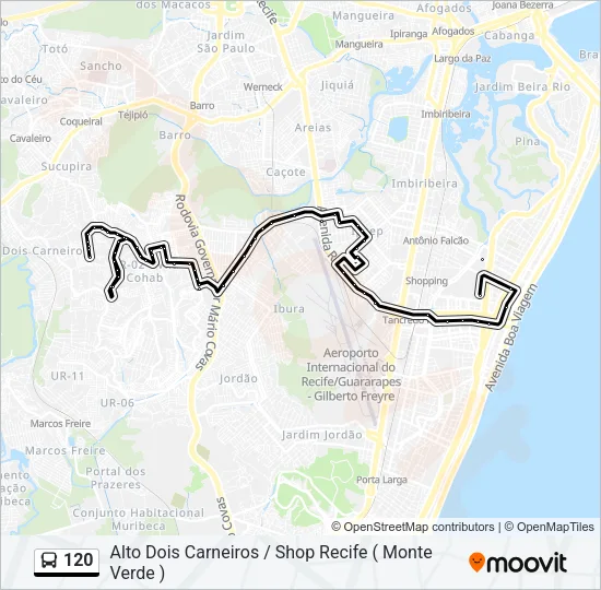 120 Bus Line Map