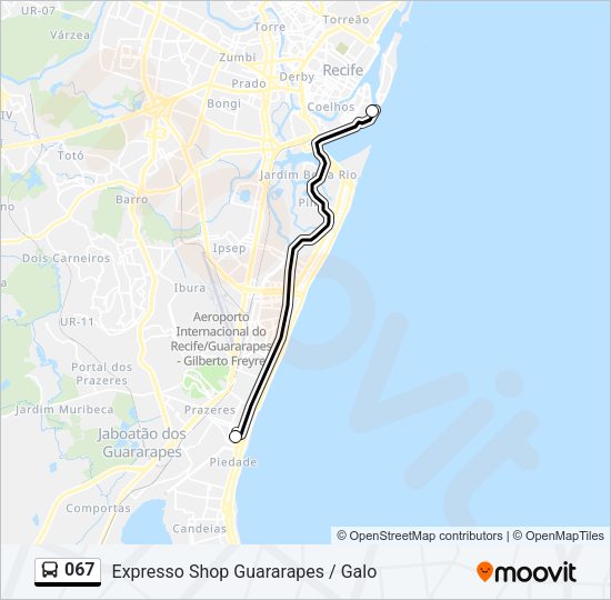 067 Bus Line Map