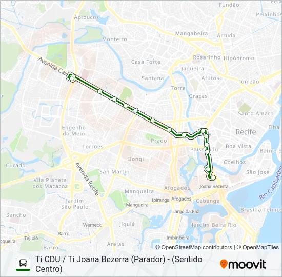 2043 TI CDU / TI JOANA BEZERRA (PARADOR) Bus Line Map