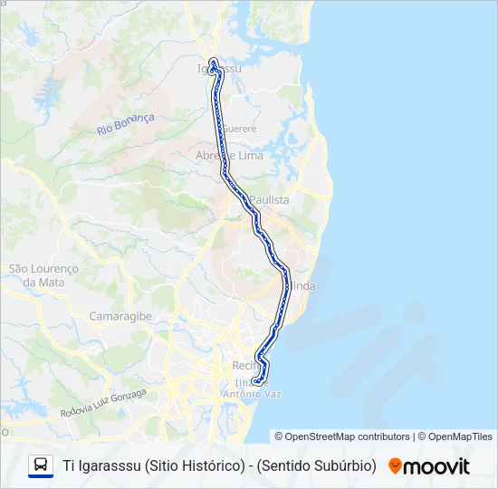 1967 TI IGARASSU (SÍTIO HISTÓRICO) Bus Line Map