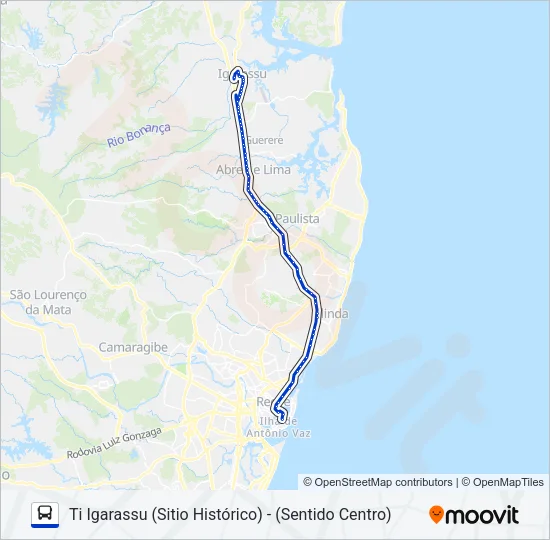 1967 TI IGARASSU (SÍTIO HISTÓRICO) Bus Line Map