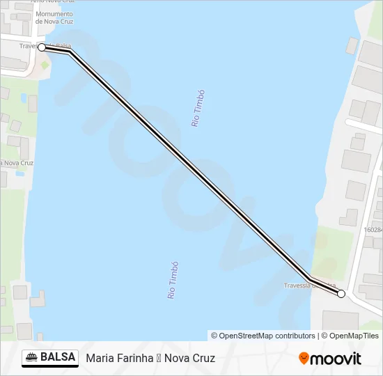 BALSA Ferry Line Map