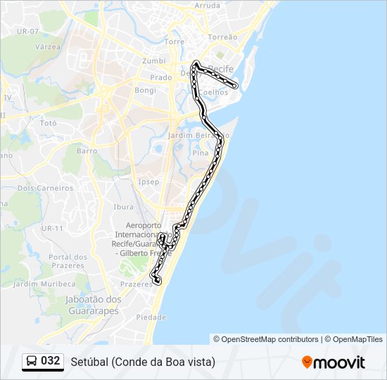 032 Bus Line Map