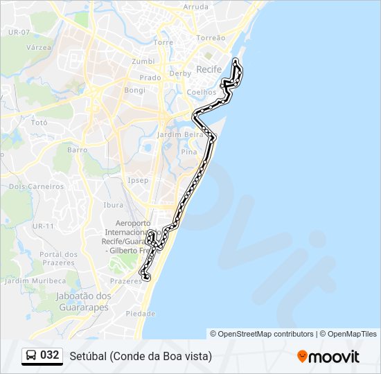 032 Bus Line Map