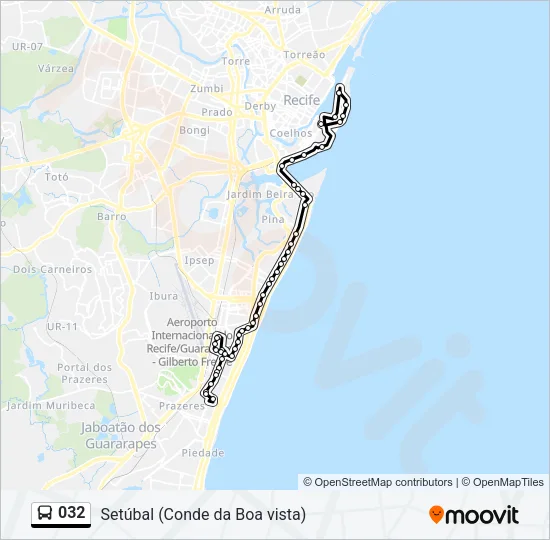 032 Bus Line Map