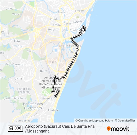 036 Bus Line Map