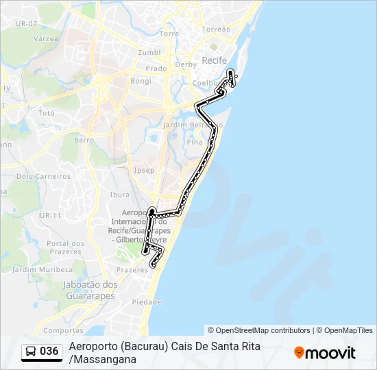 036 Bus Line Map