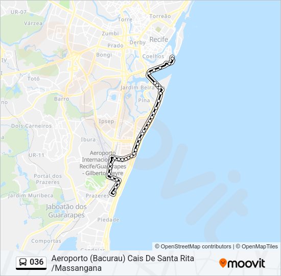 036 Bus Line Map