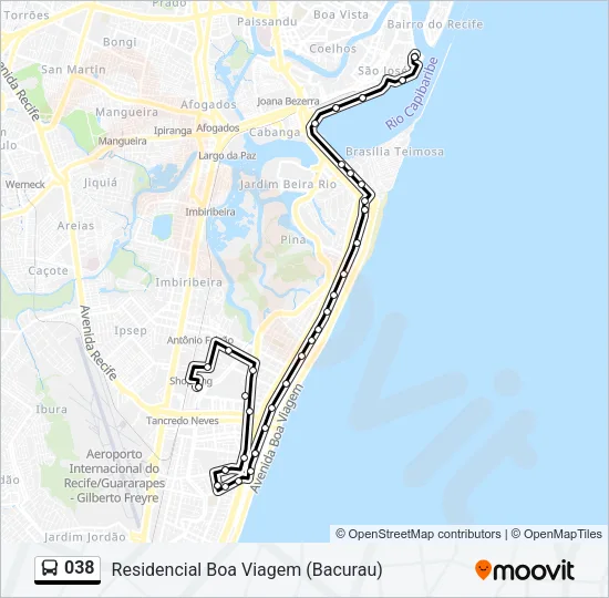 038 Bus Line Map
