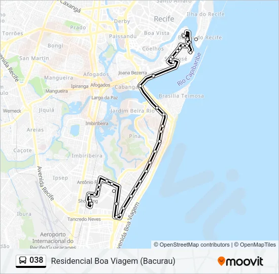 038 Bus Line Map