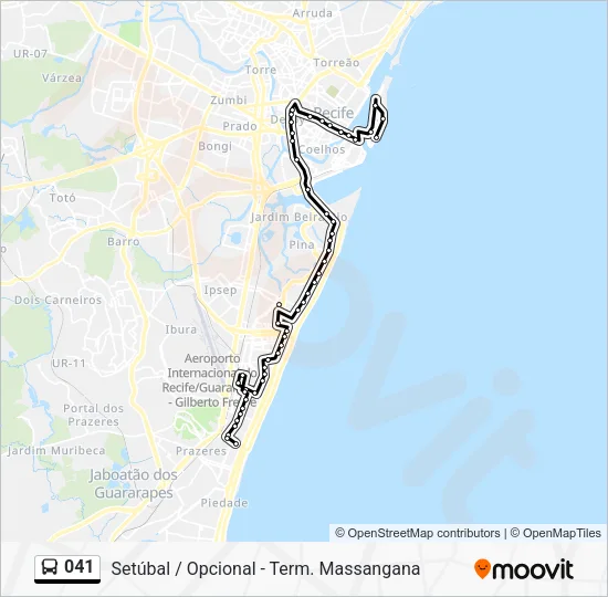041 Bus Line Map