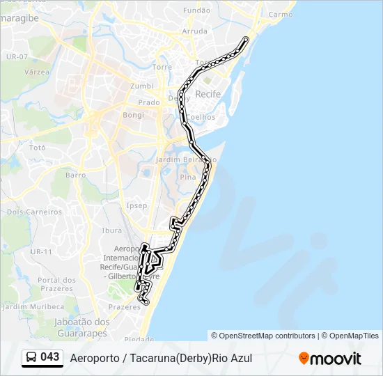 043 Bus Line Map
