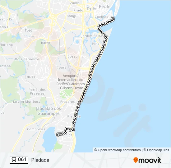 061 Bus Line Map