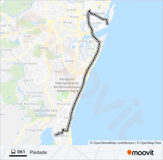 061 Bus Line Map