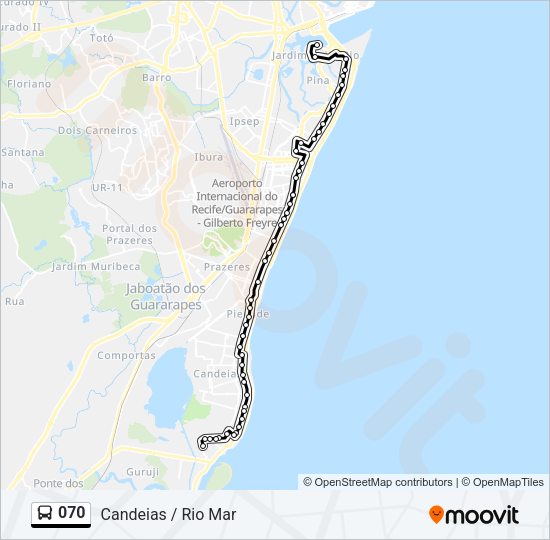 070 Bus Line Map