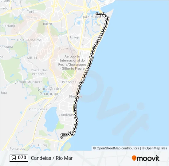 070 Bus Line Map