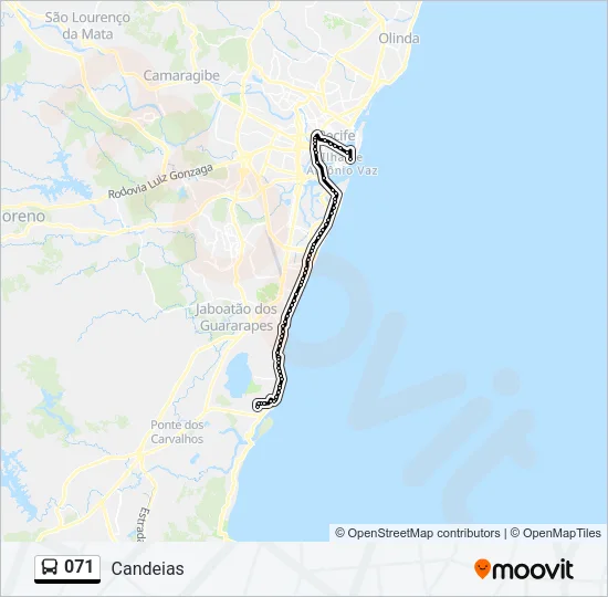 071 Bus Line Map