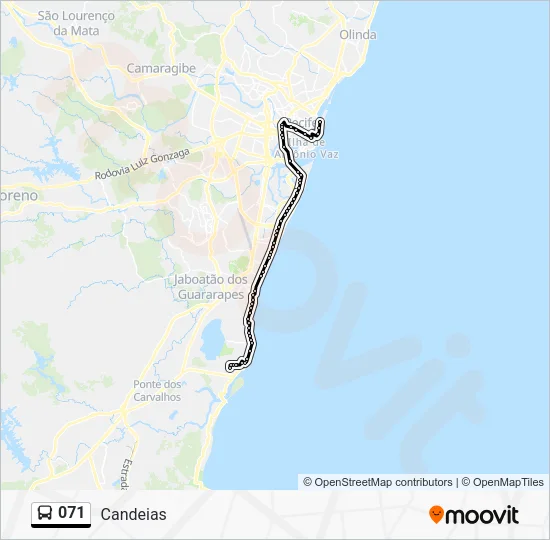 071 Bus Line Map